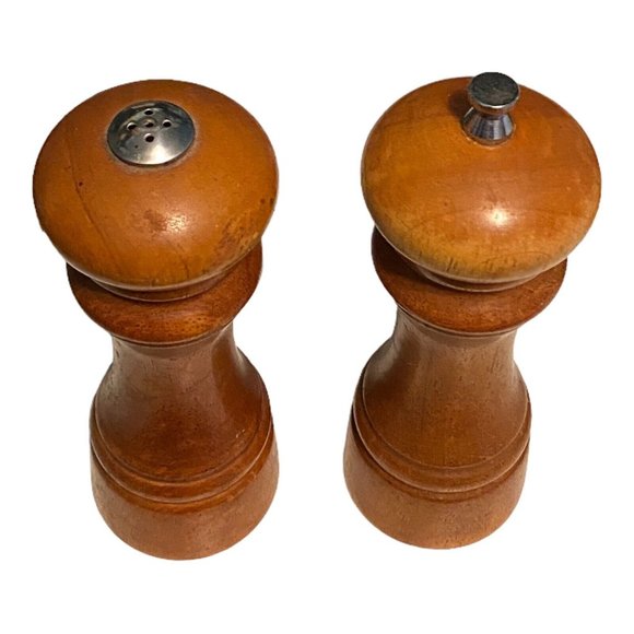Mr. Dudley Dining Vintage Mr Dudley 7 Solid Wood Pepper Grinder Mill And Salt Shaker Set
